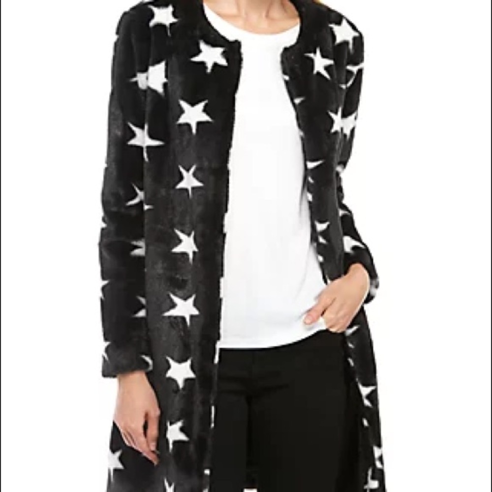 NWT Fever Clothing Starbright Faux Fur Jacket